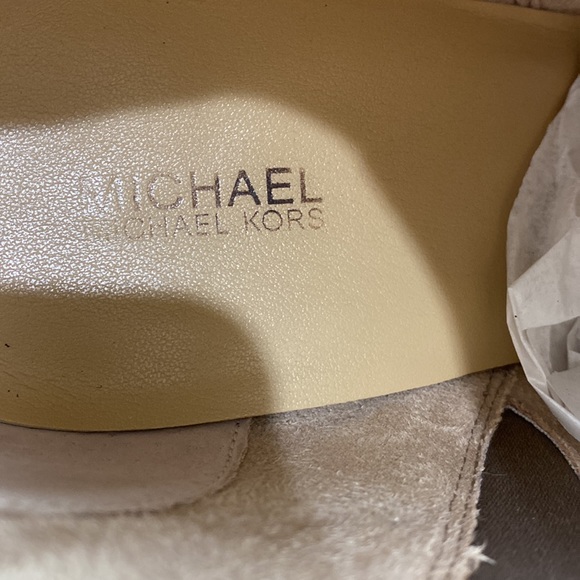 MICHEAL KORS Tan Suede High Heel Slip On Ankle Boots - Picture 11 of 17